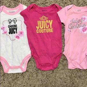 Juicy couture baby onesies